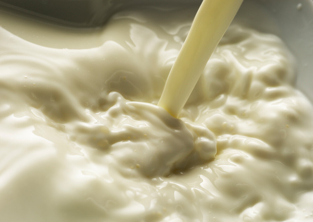 Butter milk being poured