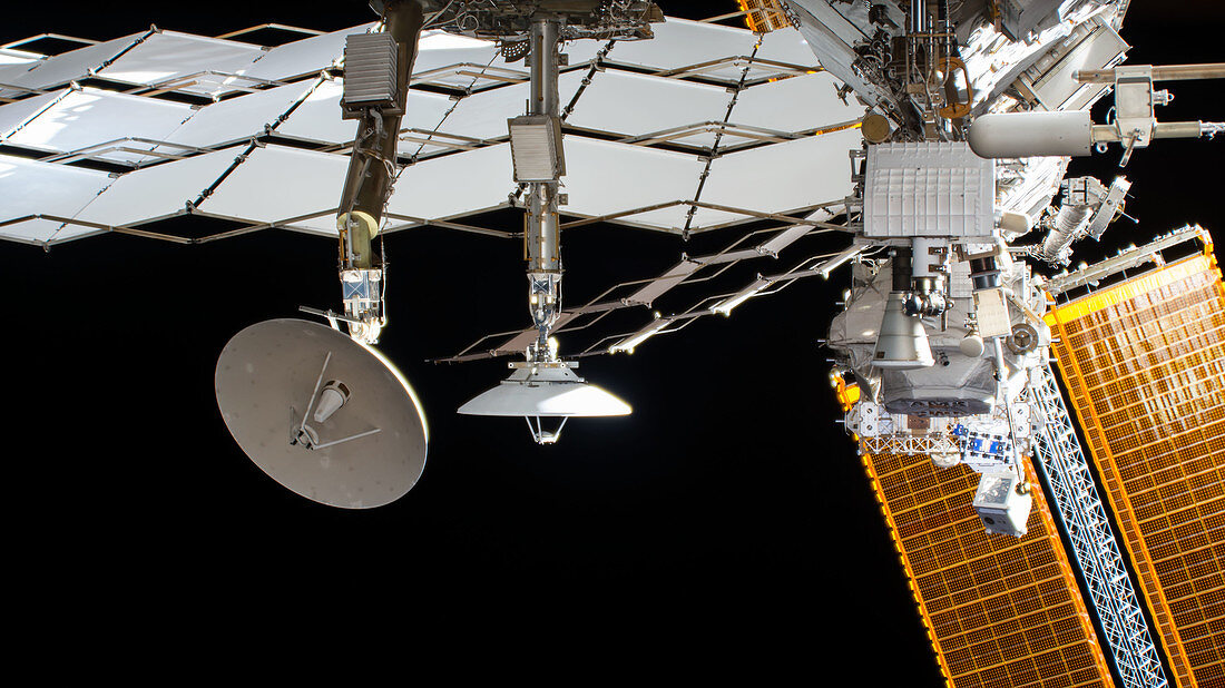 Science instruments mounted on the ISS