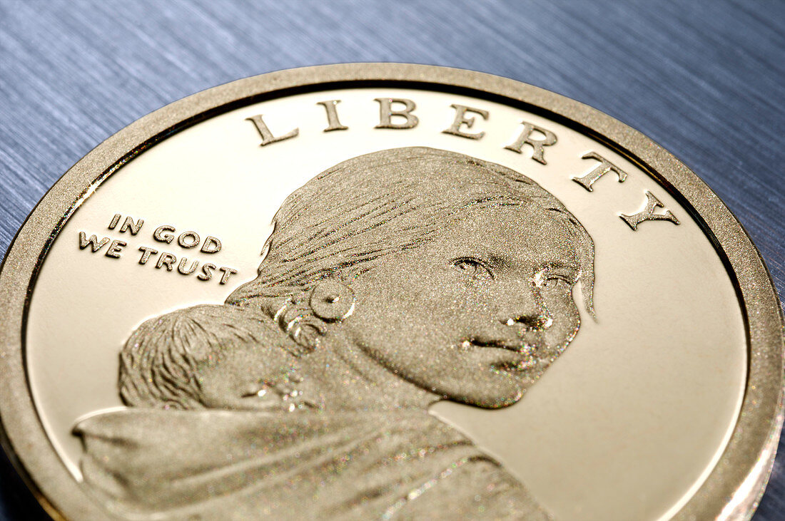 Sacagawea US one dollar coin