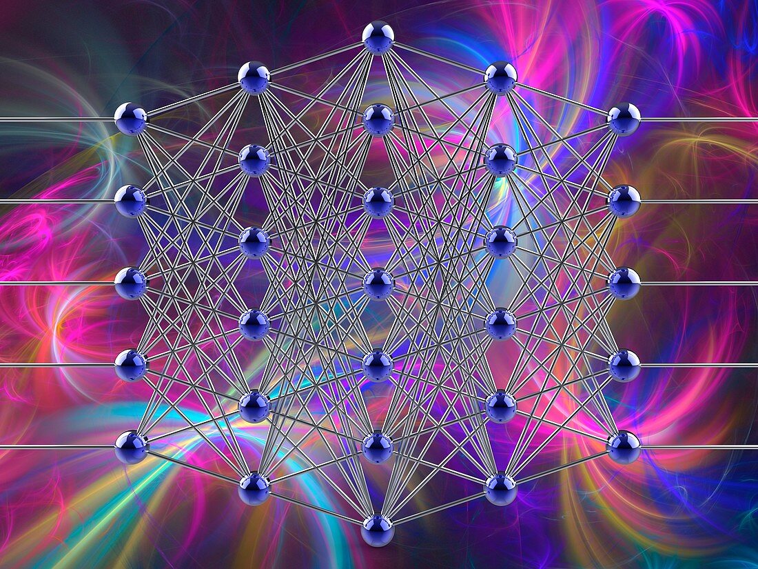 Artificial neural network, illustration
