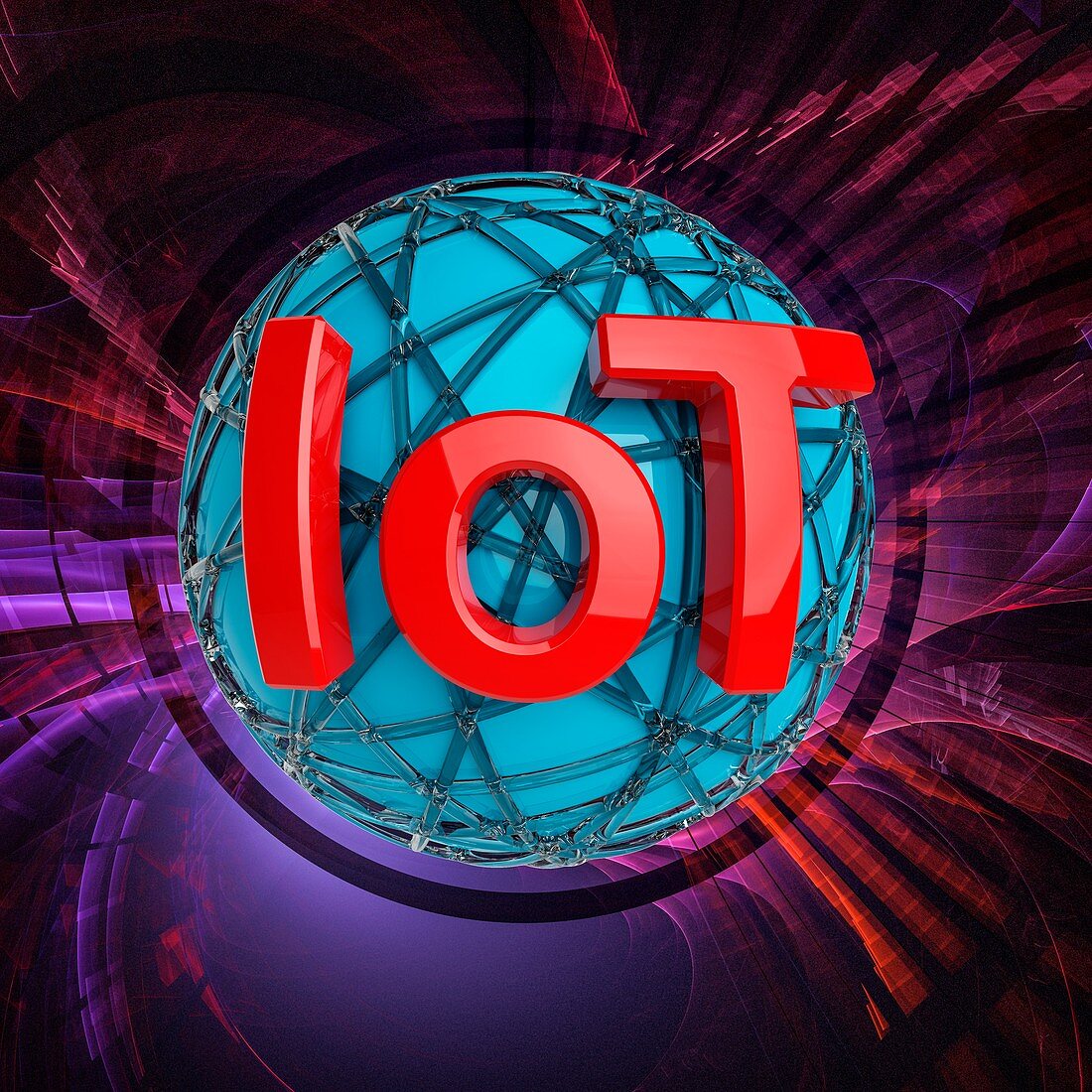 Internet of things logo, illustration