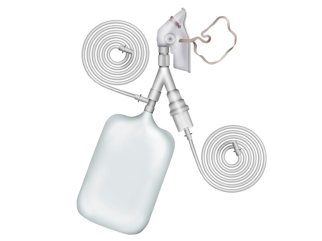 Heliox breathing equipment, illustration