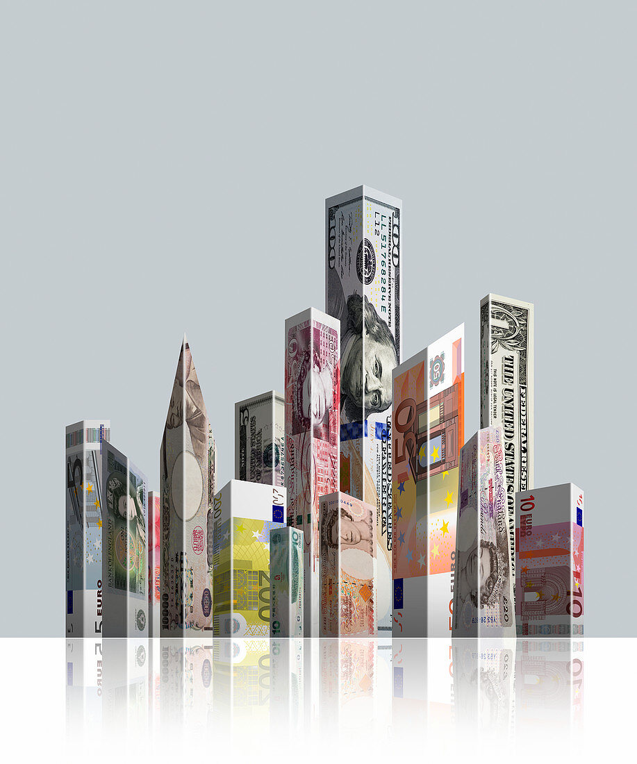 Financial district, conceptual image