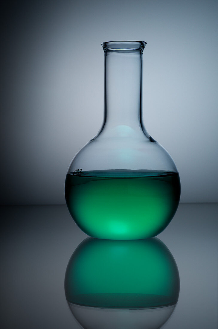 Liquid in round-bottomed flask