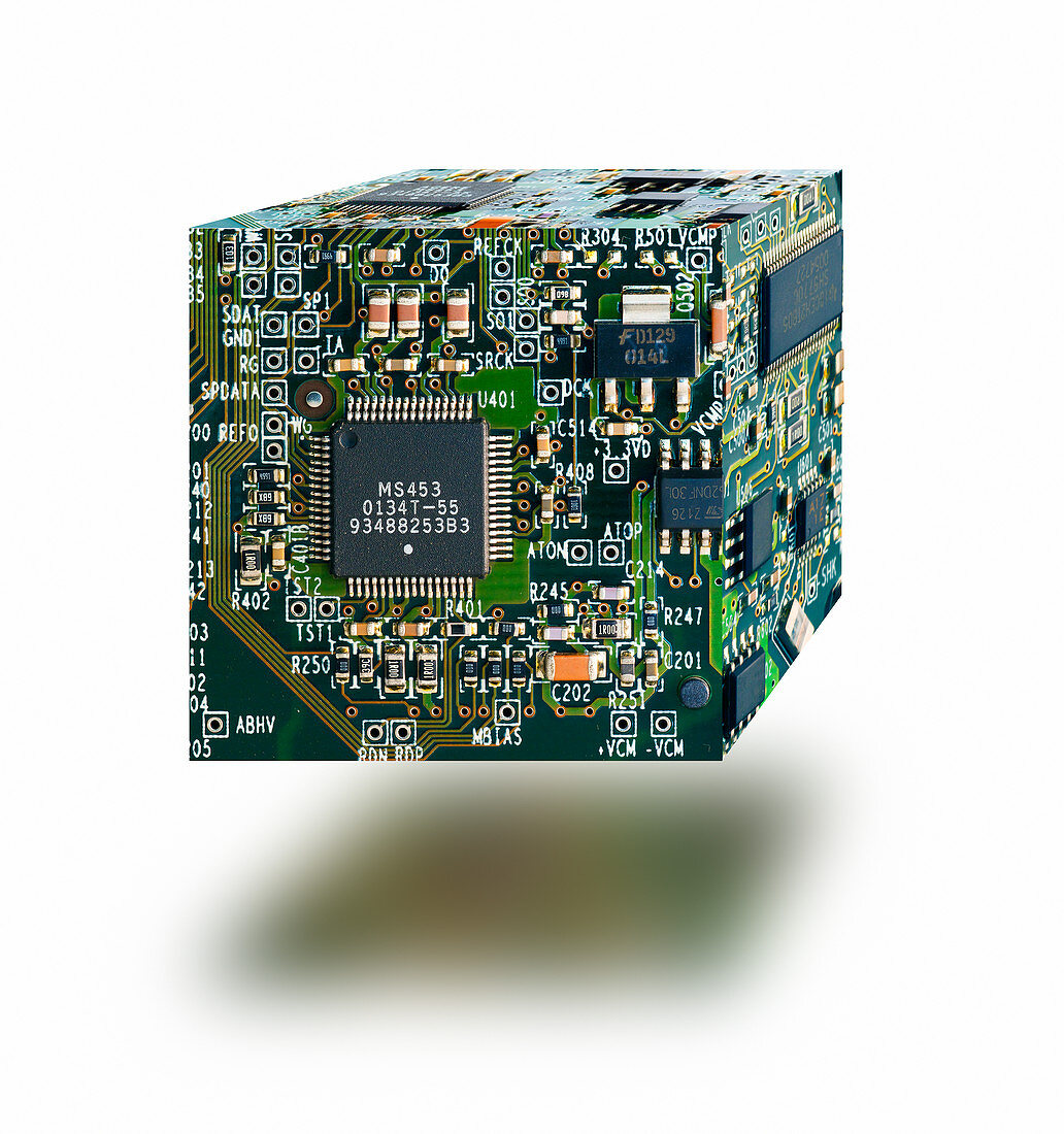 Circuit board cube