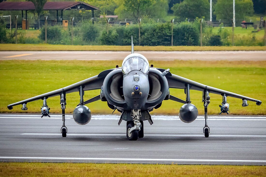 RAF Harrier in flight