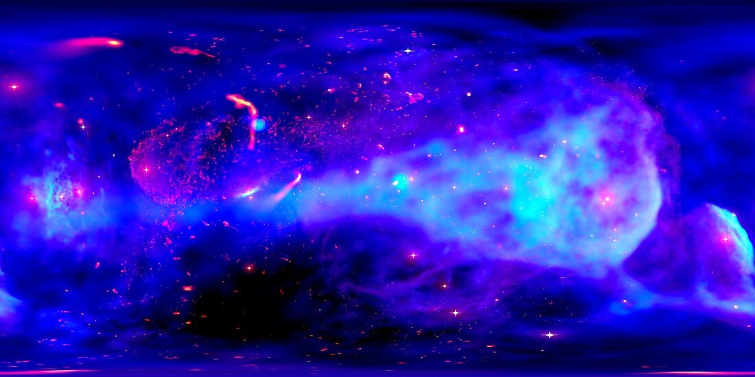 Milky Way galactic centre, supercomputer simulation