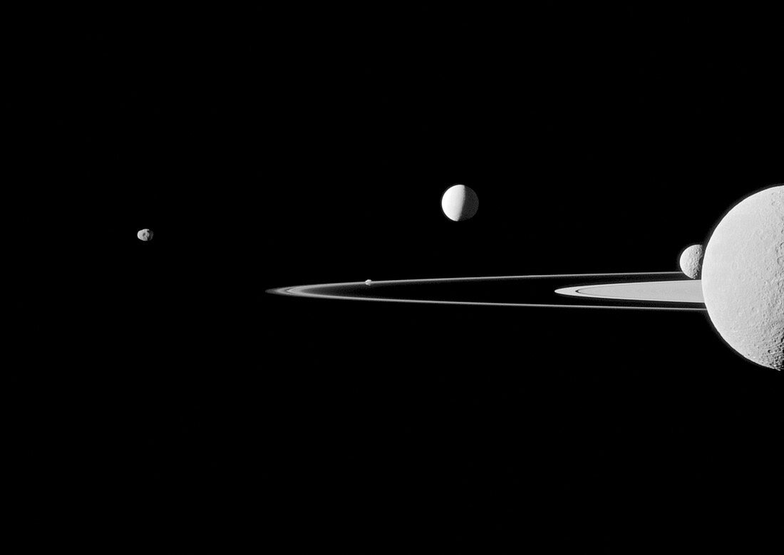 Moons of Saturn, Cassini image