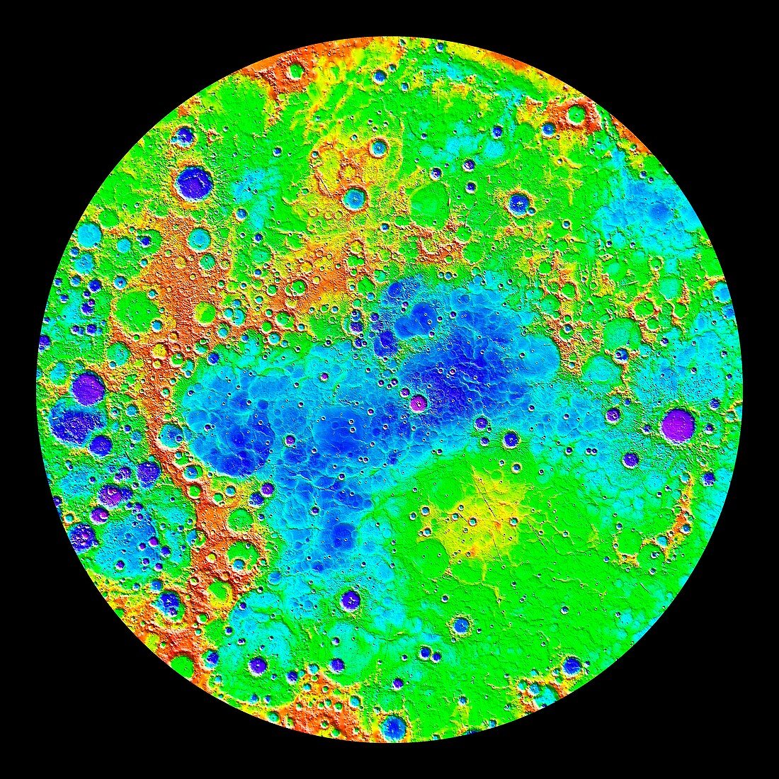 Topography of Mercury, MESSENGER image