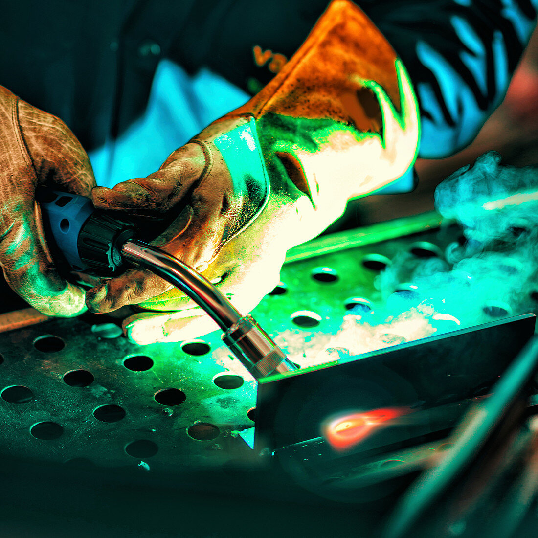 Welder at work