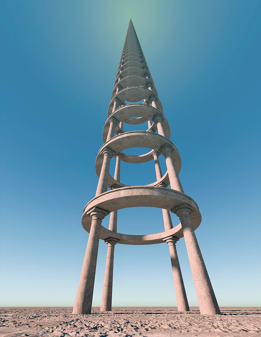 Endless tower, illustration