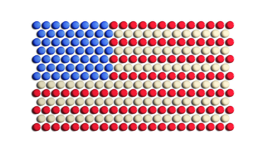US flag, illustration