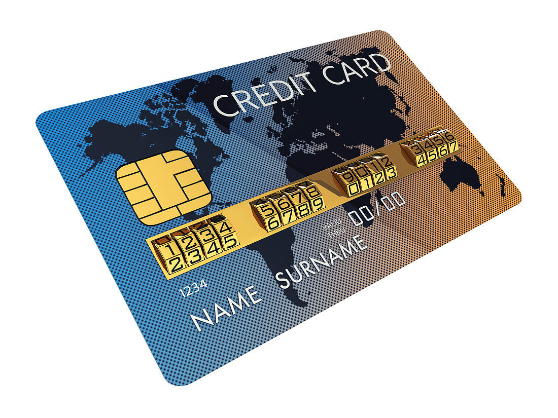 Credit card protection, conceptual illustration