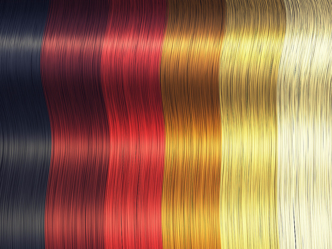 Hair colour palette, illustration