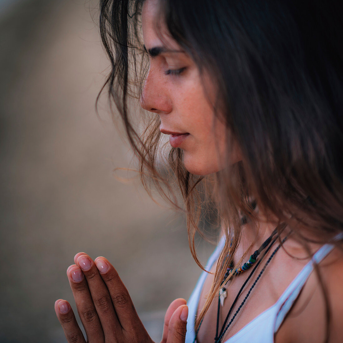 Woman meditating