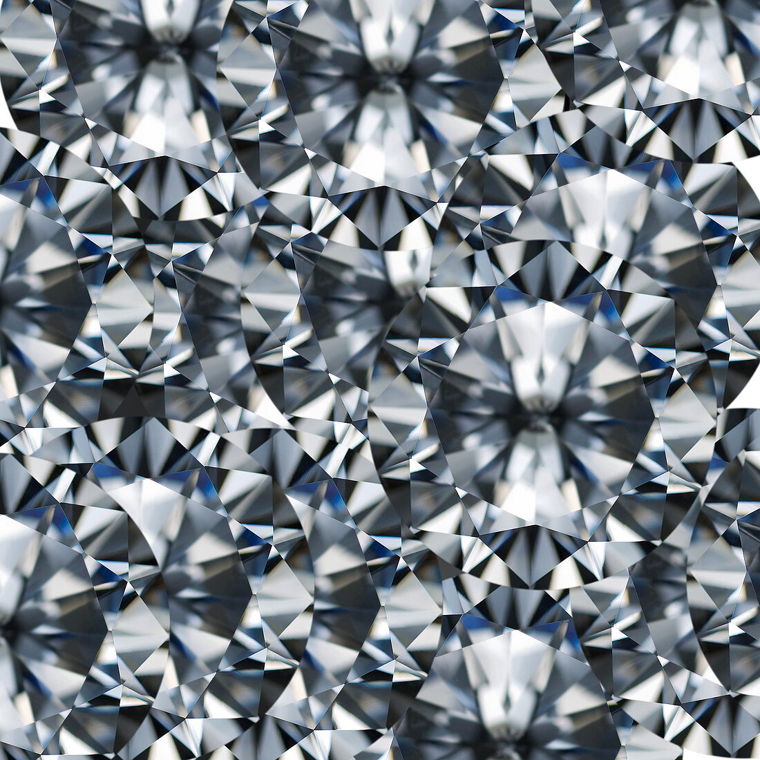 Round cut diamond, illustration