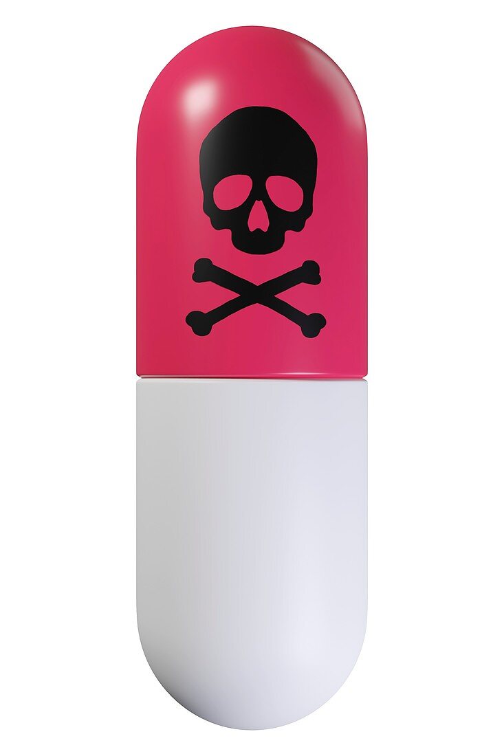Poison capsule, illustration