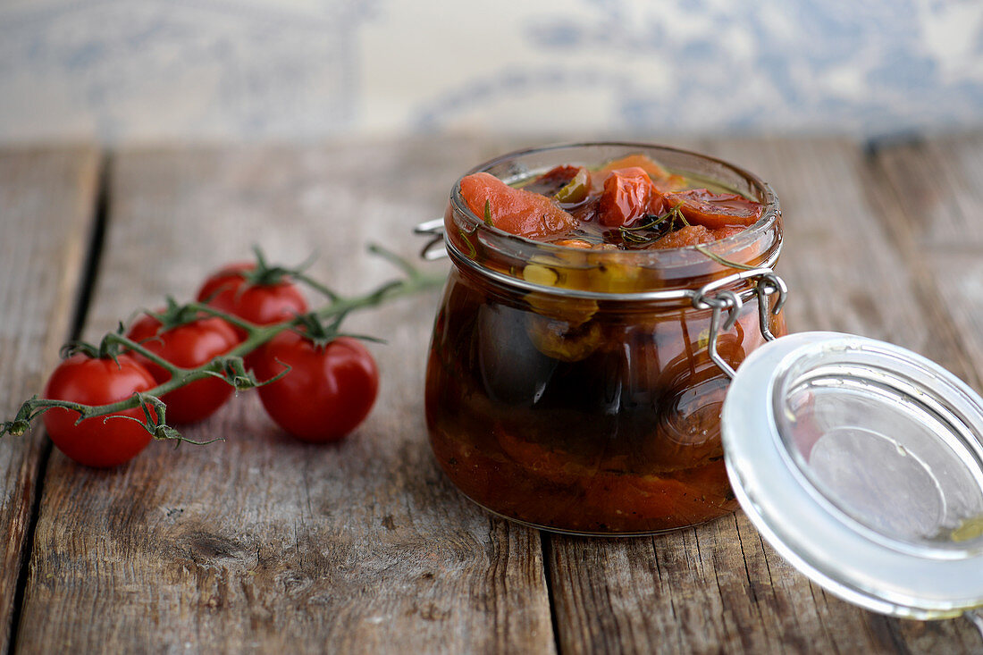 Pickled confit tomatoes