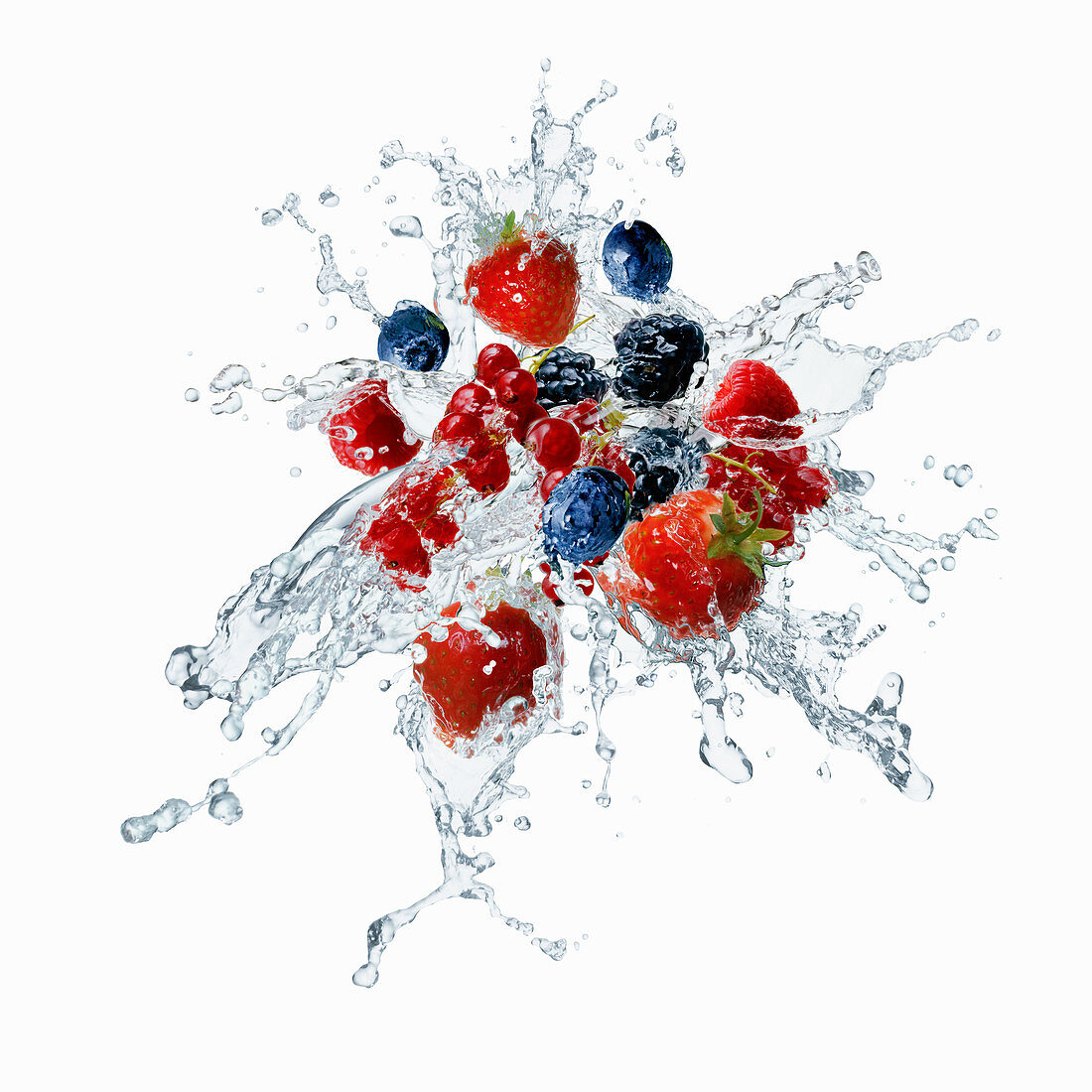 Berries with a splash of water