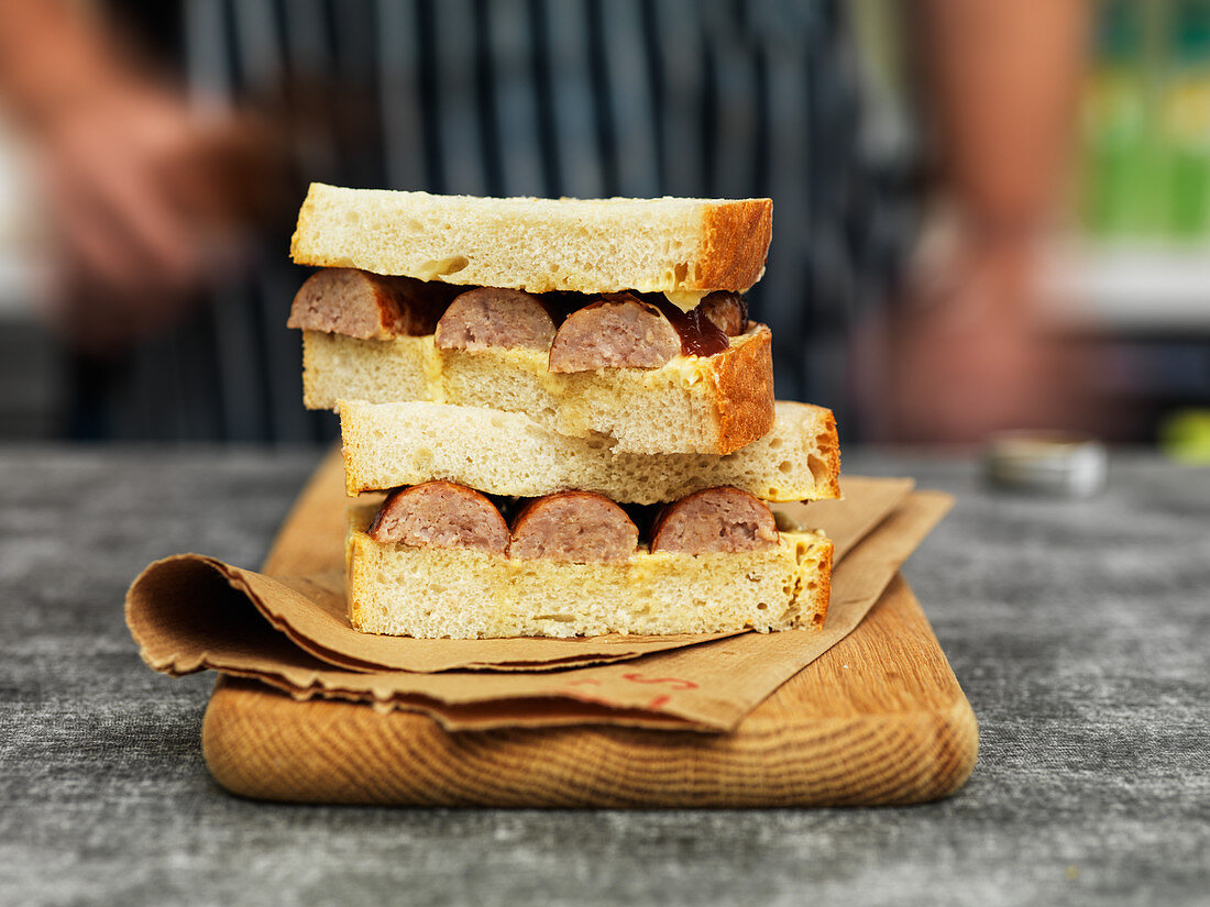 Sausage sandwich