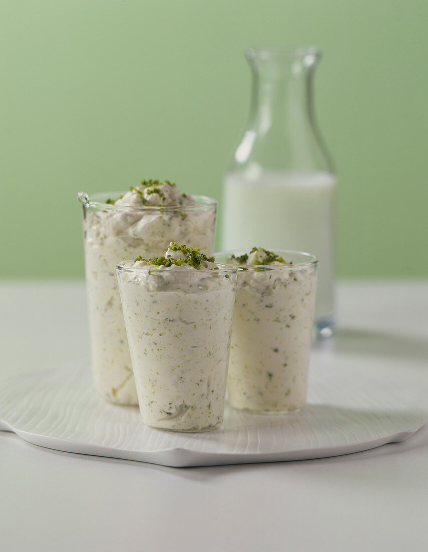 Pistachio rice pudding