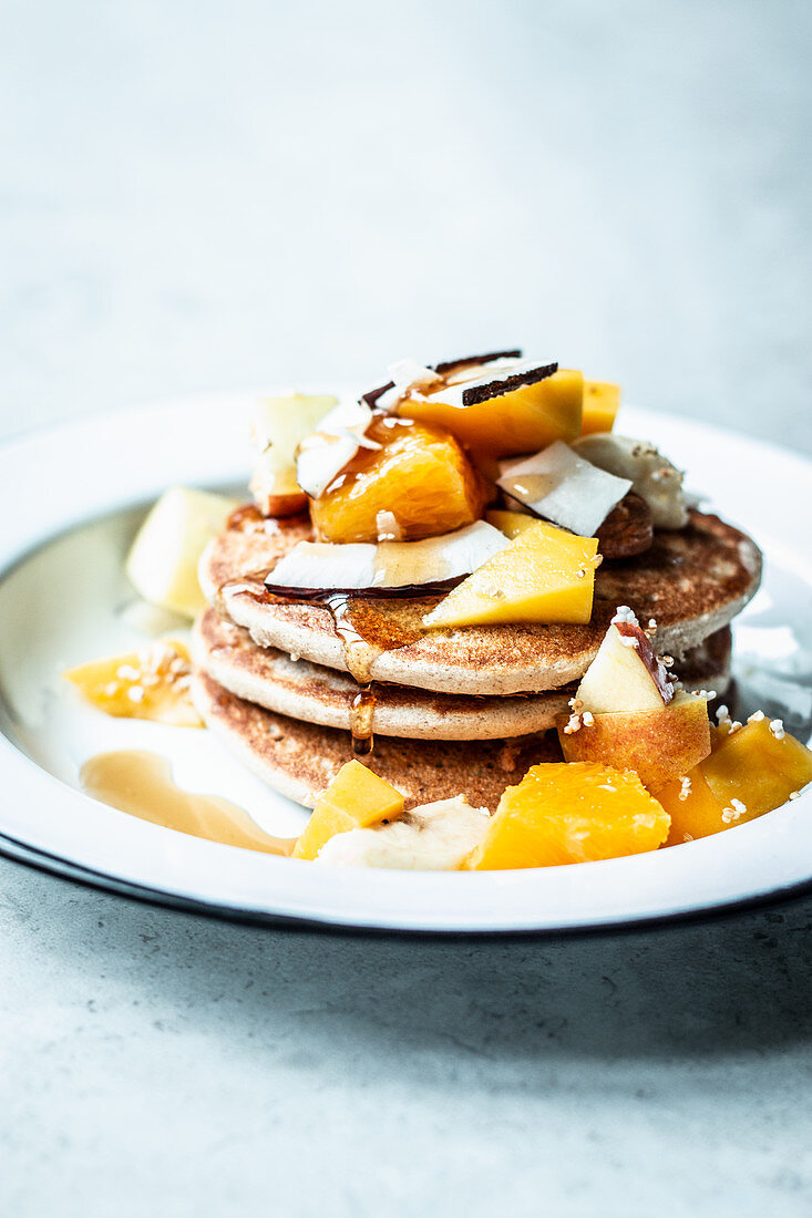 Bananen-Pancakes mit Kokos