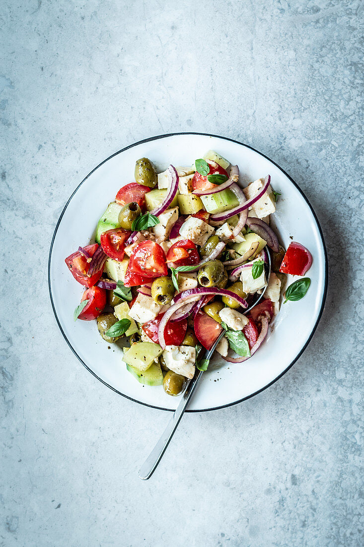 Quick Italian tomato salad
