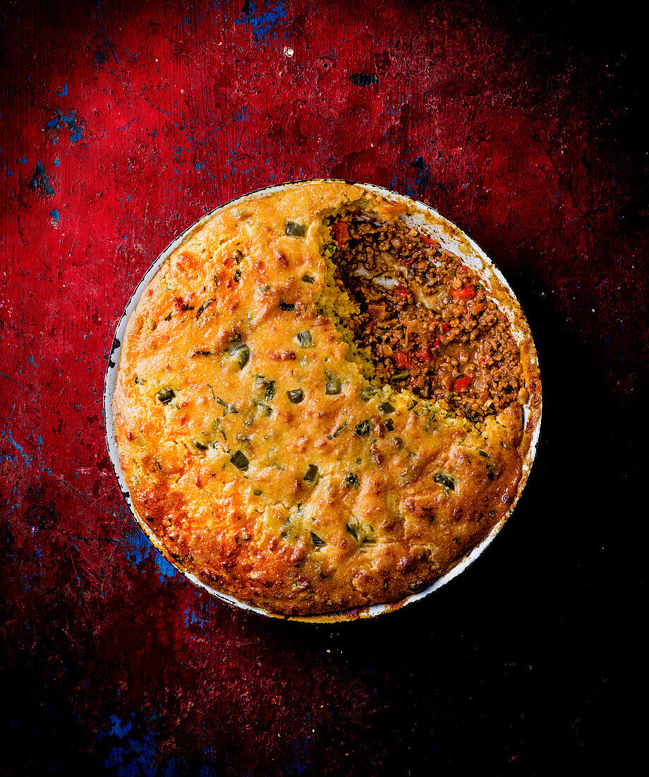 Chilli cornbread pie