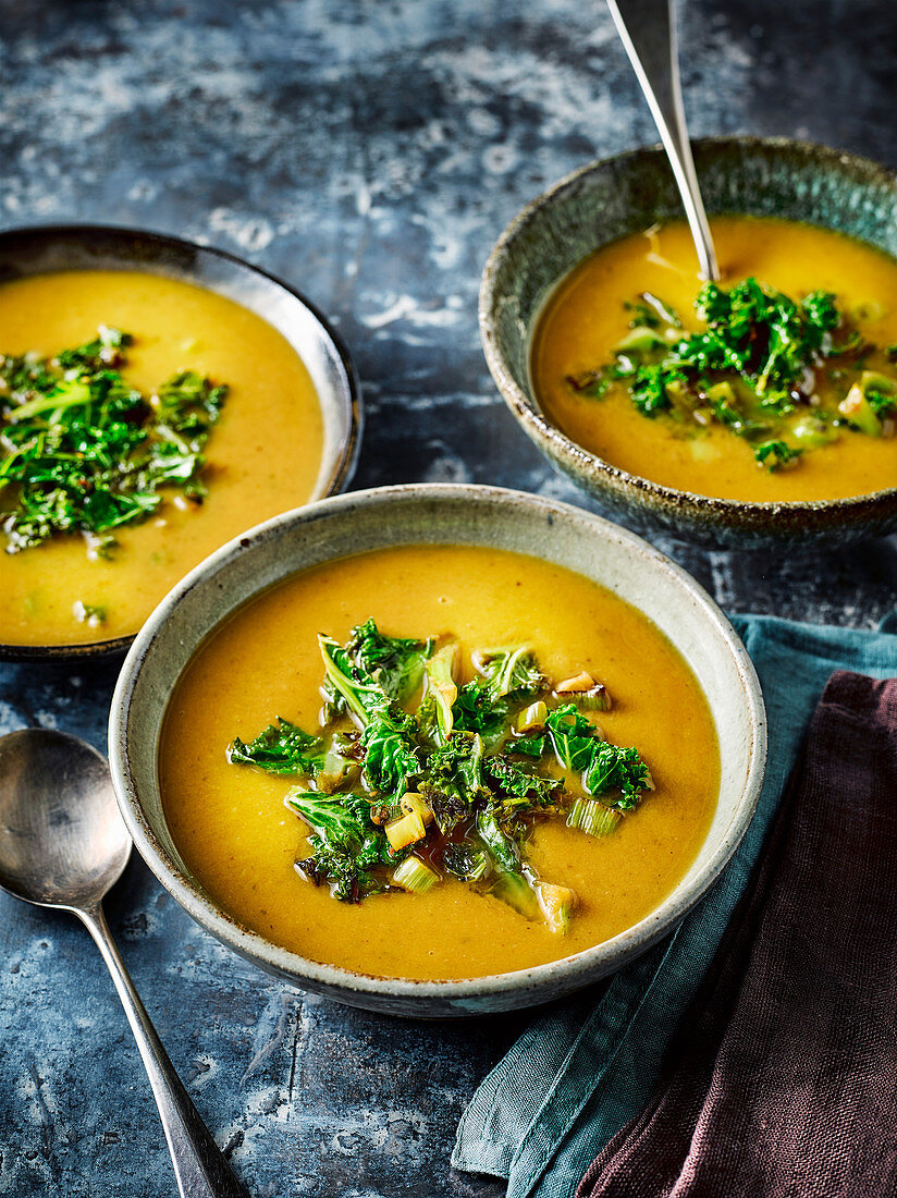 Sweet potato and miso soup