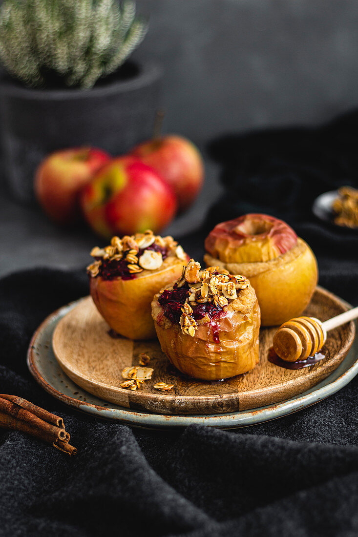 Baked Apples With Millet