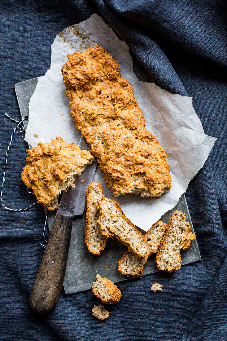 Rye and chia baguette