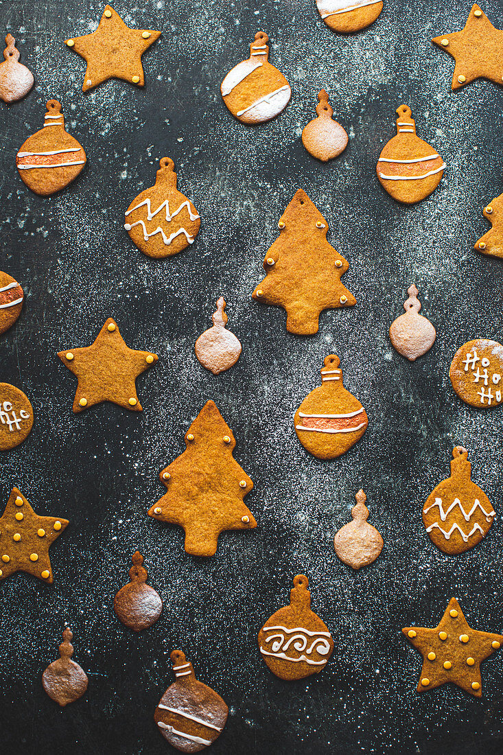 Christmas gingerbread biscuits