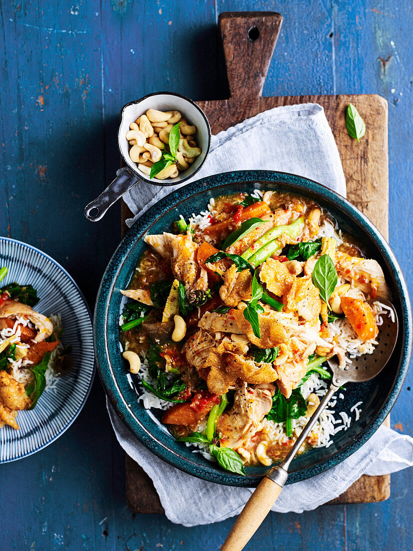 Thai basil and chilli chicken with cashews