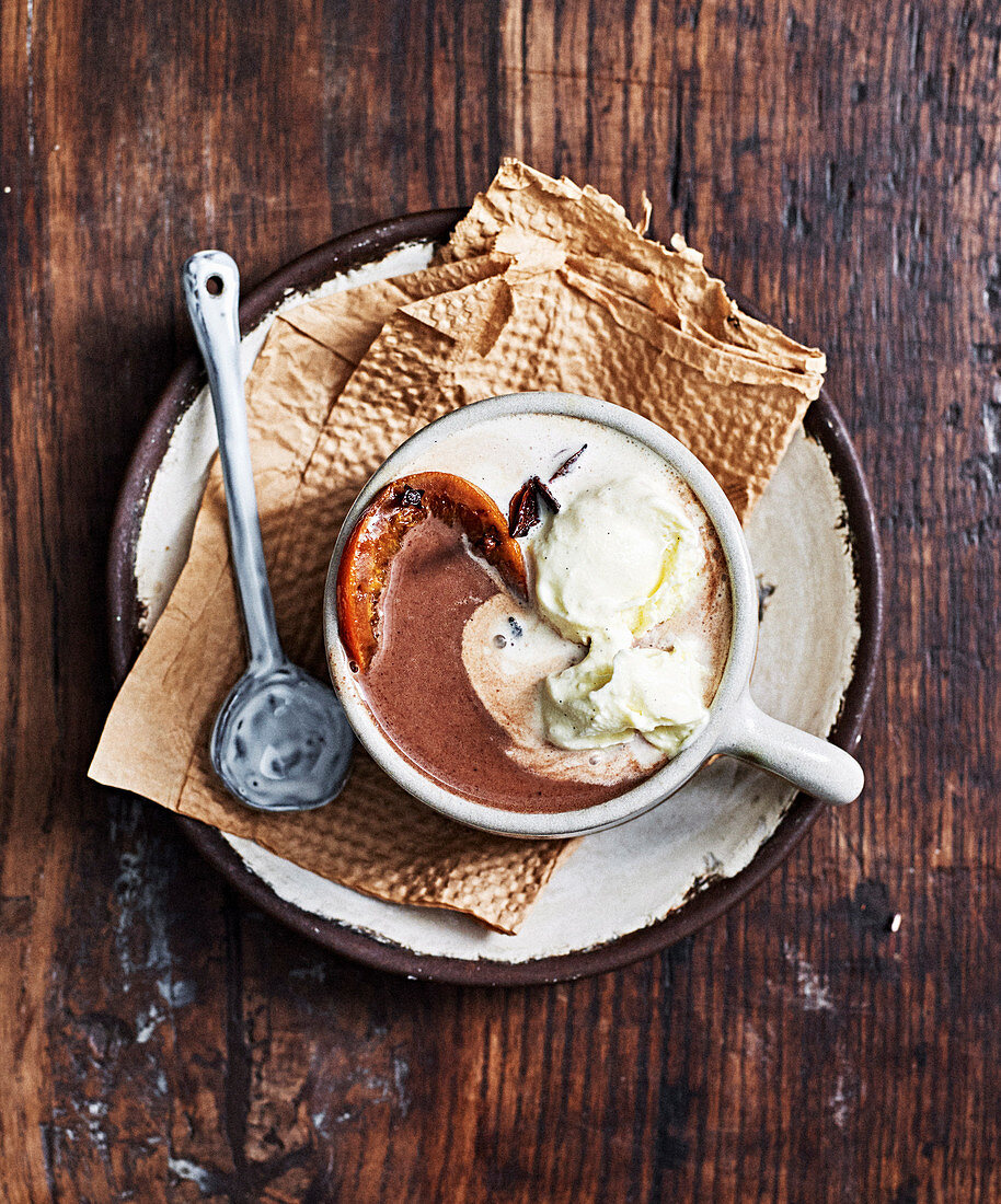 Spiced and spiked Hot Chocolate