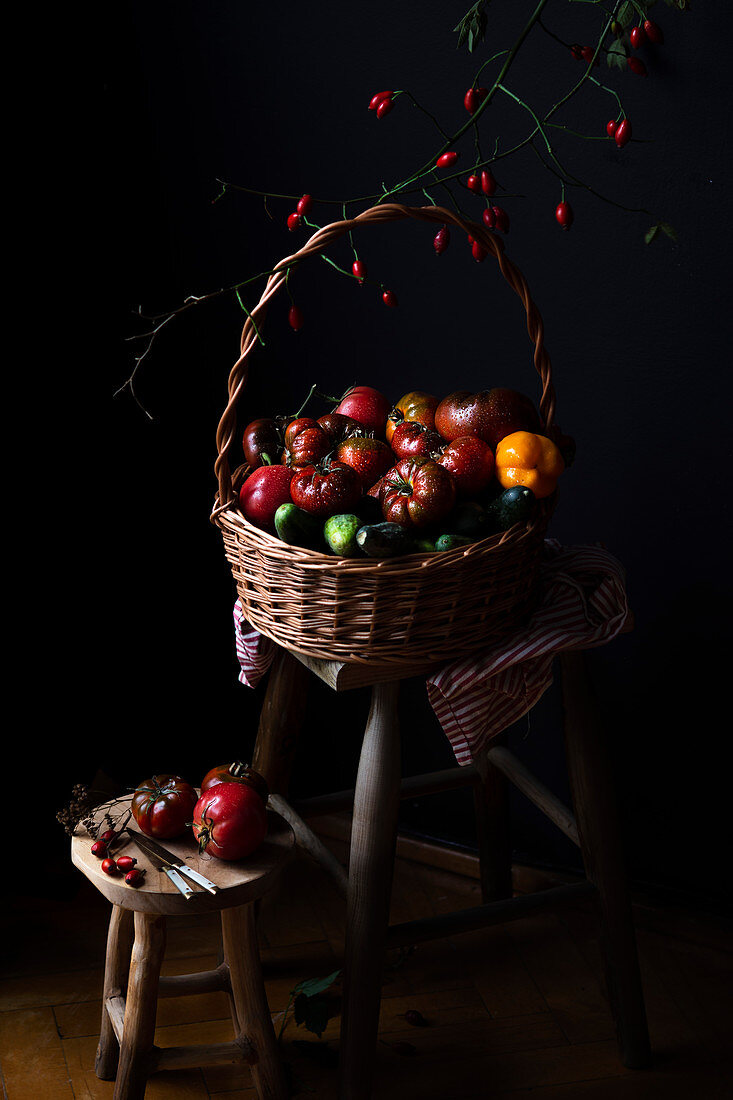 Still life with tomatoes