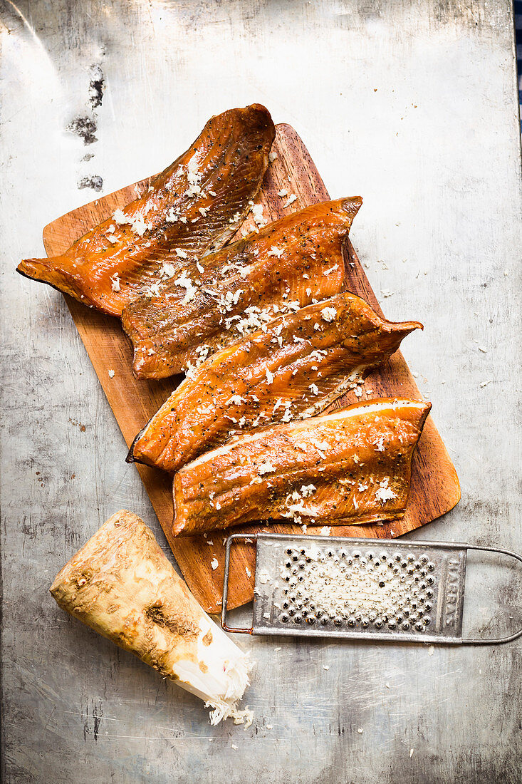 Smoked trout with horseradish