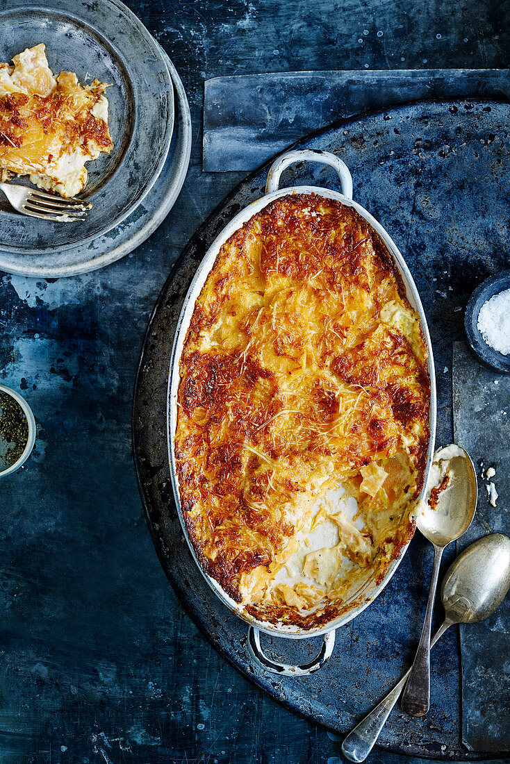 Gruyère and swede gratin