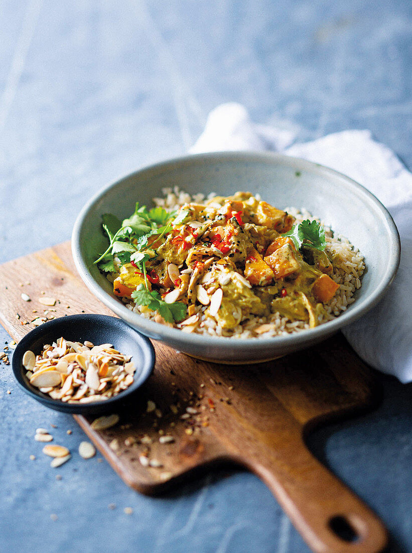 Butternut, chicken and yoghurt curry