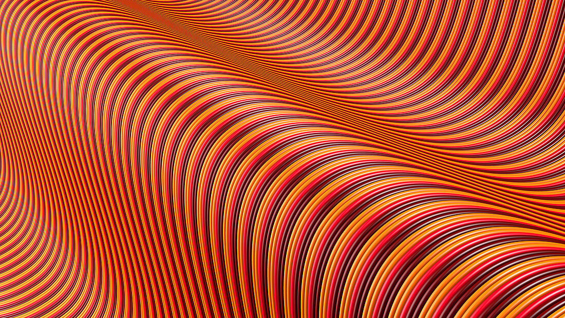 Wavy lines, abstract illustration