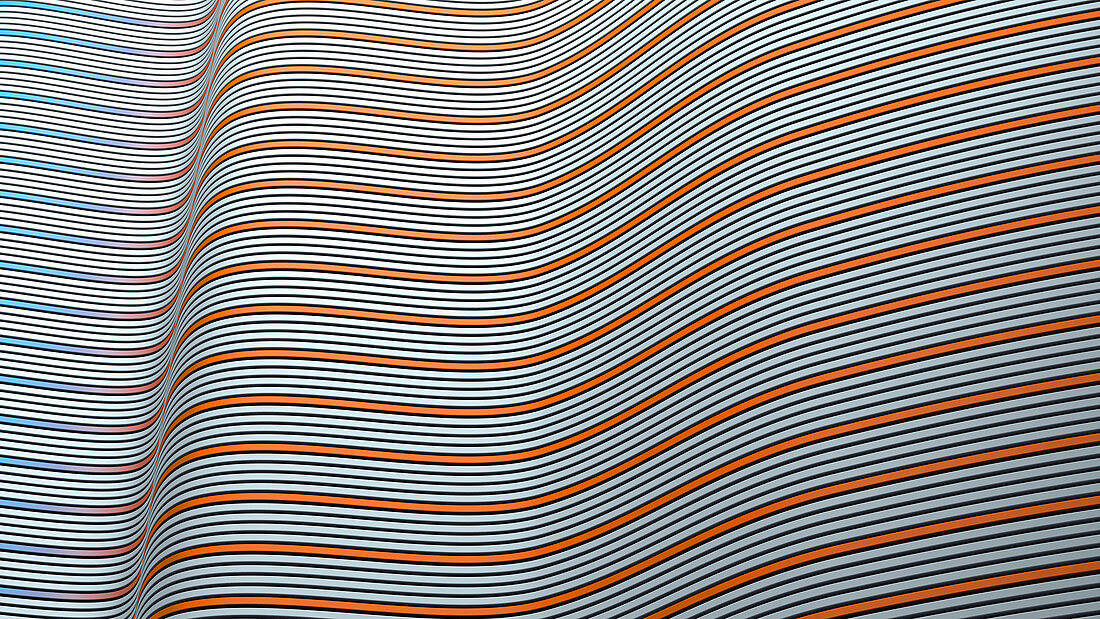 Wavy lines, abstract illustration