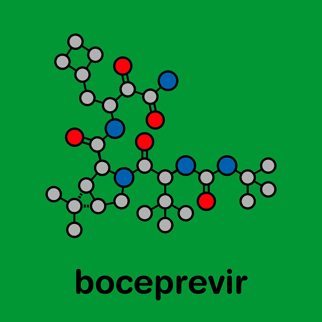 Boceprevir hepatitis C virus drug, molecular model