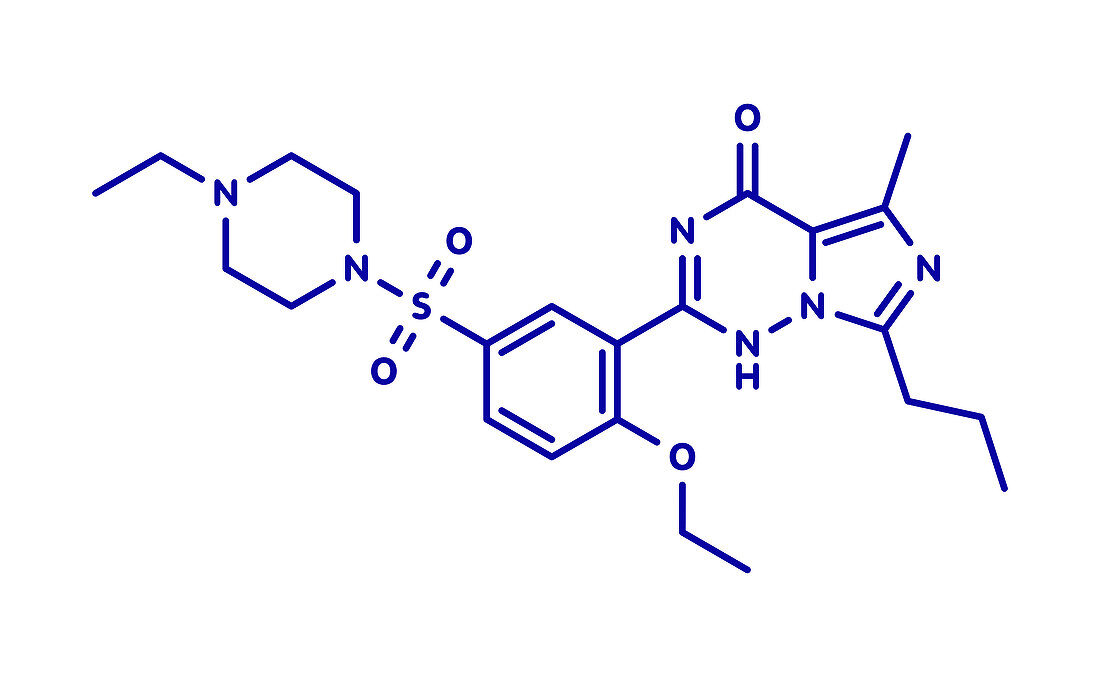 Warfarin anticoagulant drug, molecular model