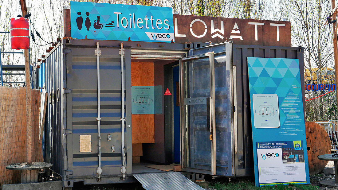 Eco-friendly public toilet in France