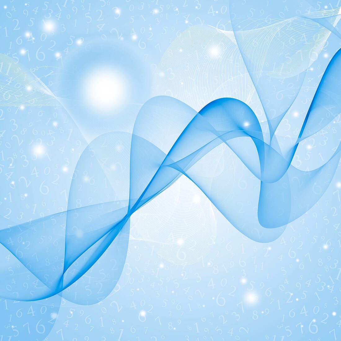 Blue swirls, illustration