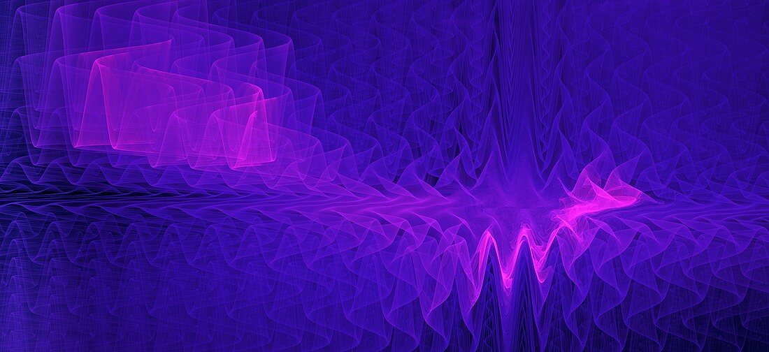 Fractal waveforms abstract illustration.