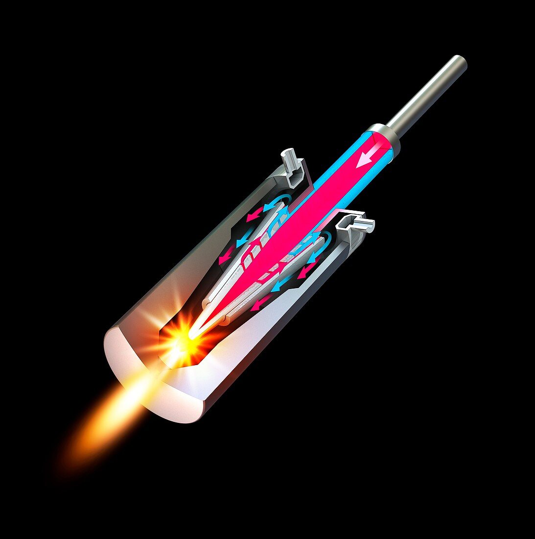 Autophage rocket, illustration