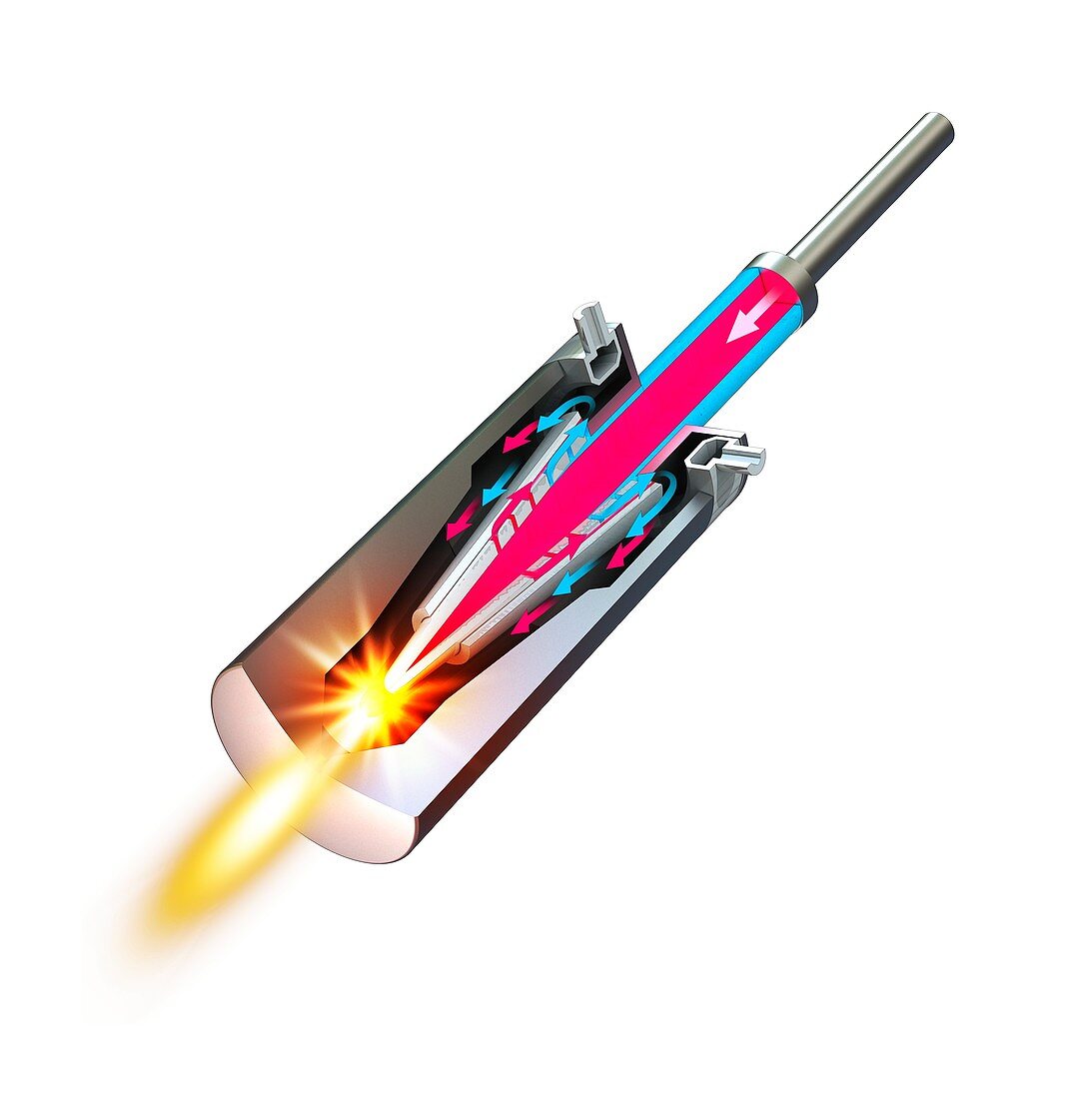 Autophage rocket, illustration