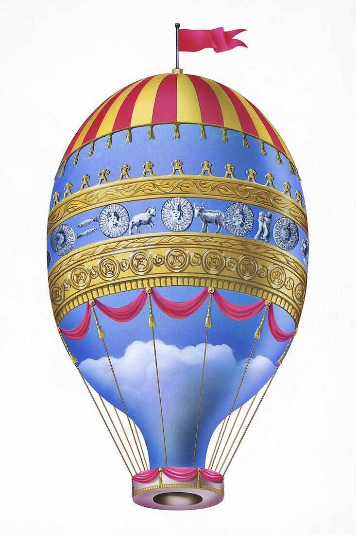 Adorne's hot air balloon, 1784