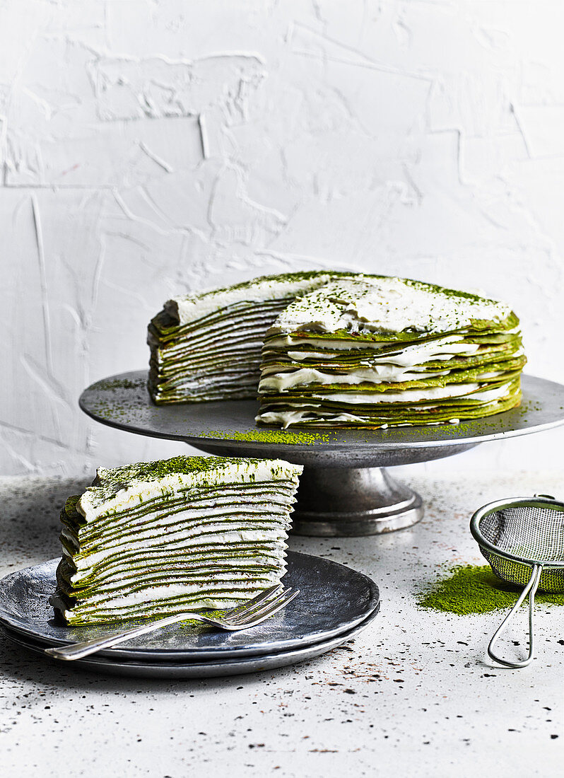 Matcha crepe cake