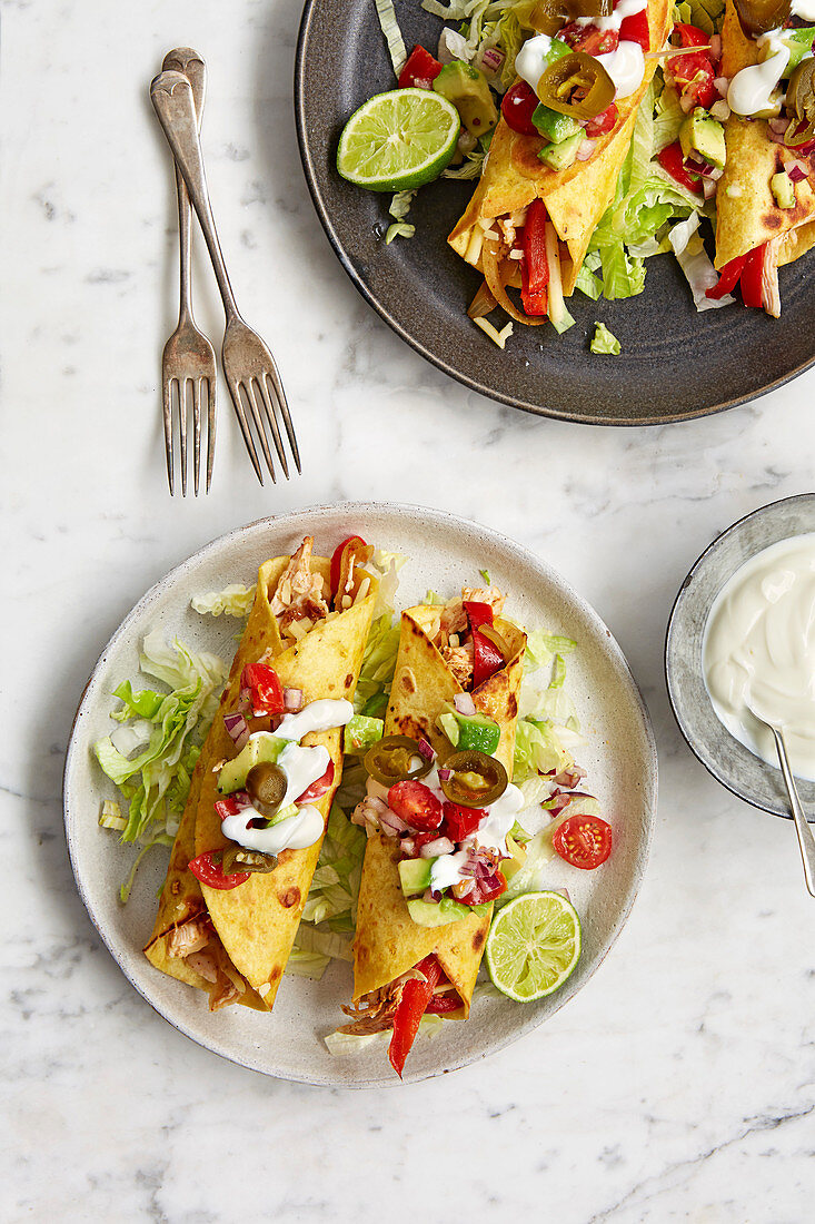 Taquitos mit Hähnchen und Chilis